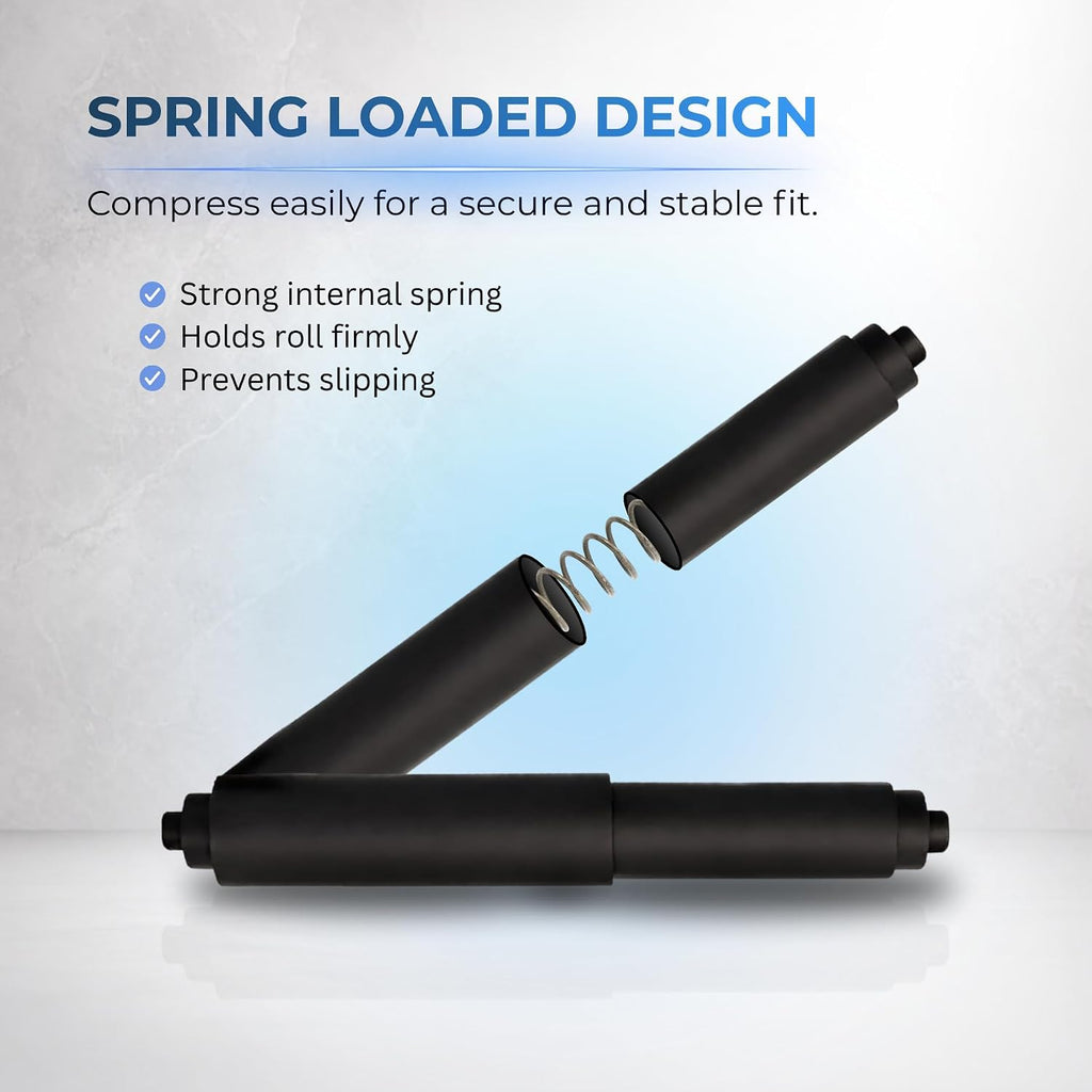 Toilet Paper Holder Spring Rod Replacement 7 Inch | Black