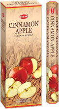 Hem Cinnamon Apple Incense Sticks (120 Sticks, 6 Boxes Inside) - 9 Inches Long, 20g per Box - Cozy and Inviting Fragrance, Evoking The Essence of Freshly Baked Apple Pie.