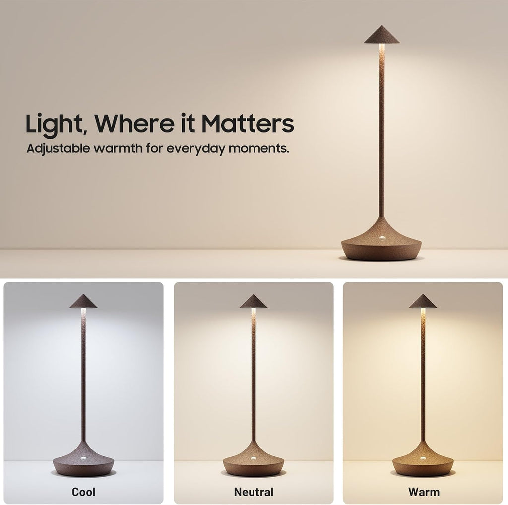 2 Pack Cordless Table Lamp, Rechargeable 6000mAh Battery Table Light