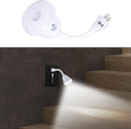 Plug in Motion Sensor Night Light Indoor LED Infrared Motion Detector Night Light for AC Outlet, Dusk to Dawn Sensor, 360° Rotating for Stairs Garage, 6W Cool White Light US Plug