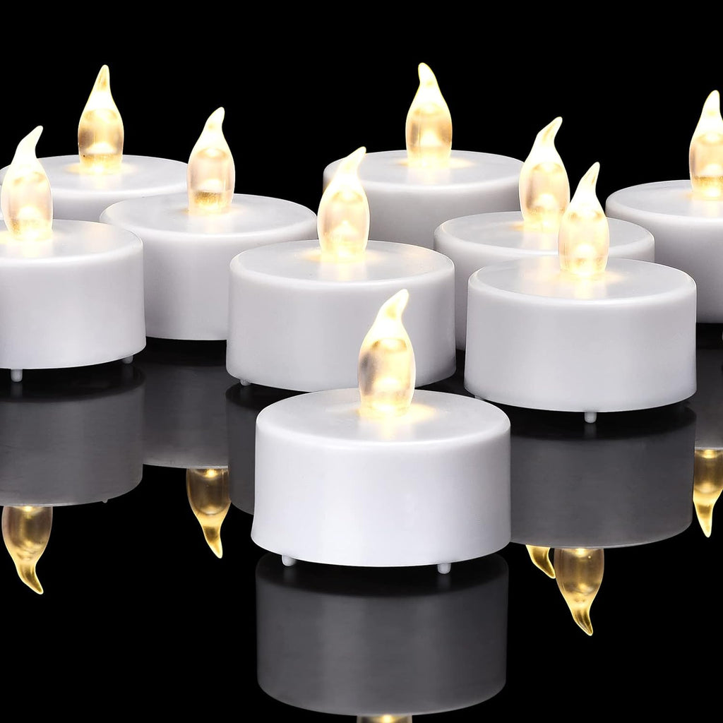 Battery Operated Flameless Tea Lights,Warm White 100Pack for Decoration
