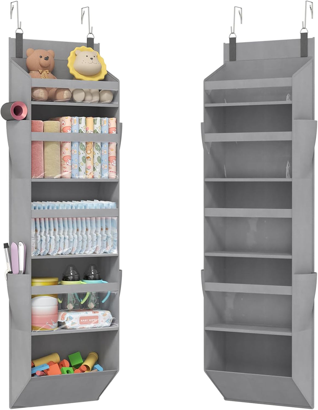 Lifewit Organizador Colgante para Puerta, 5 Niveles, para Cocina,Gris Claro