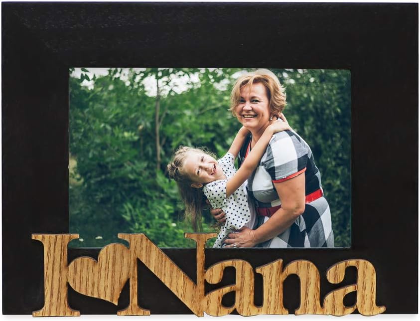 Isaac Jacobs 4x6 Black Wood Sentiments “I Love Nana Picture Frame