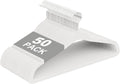 Velvet Felt Hangers 50 Pack, Non Slip, Slim, Space Saving, White