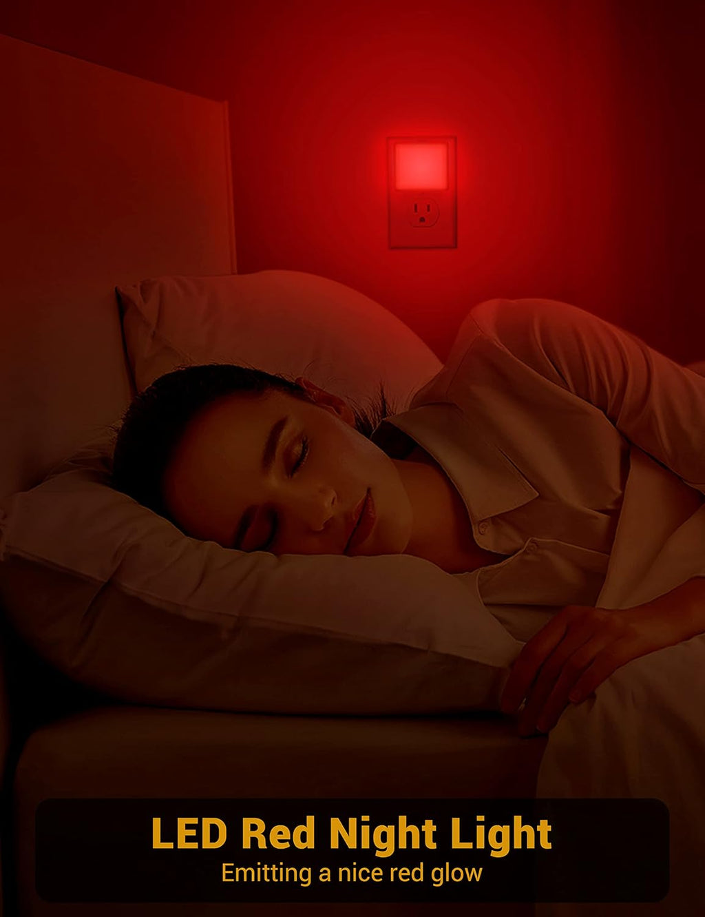 JandCase Red Night Light, Red NightLight[2 Pack],0.3W LED Night Light