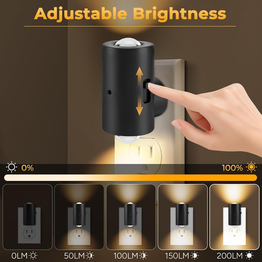 TSEXES Night Light Plug into Wall, 2700K Warm White, 4 Pack
