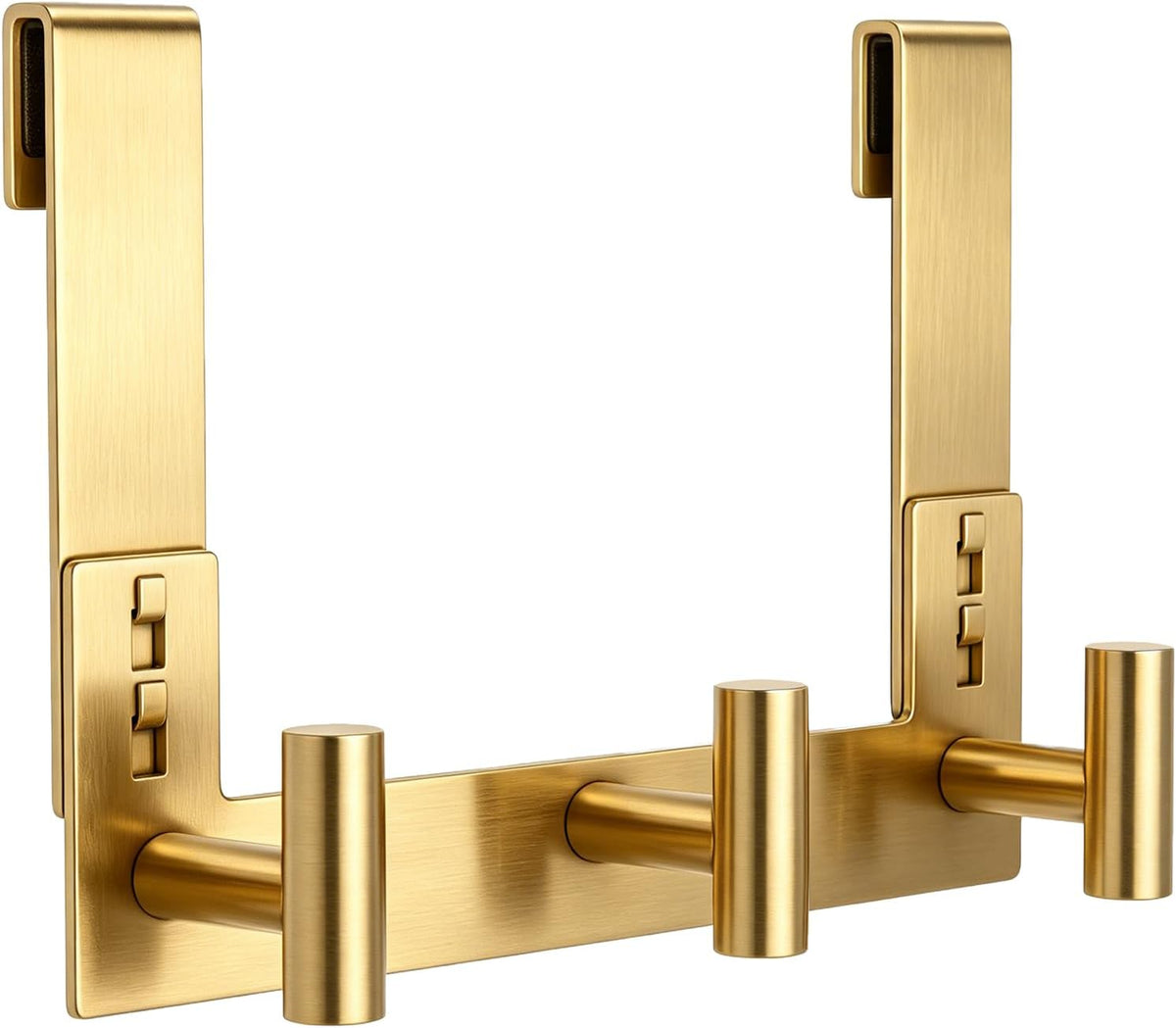 PMMASTO Gold Extra-Long Shower Door Hanger, 3 T-Hooks, Fits 3/8-Inch Glass