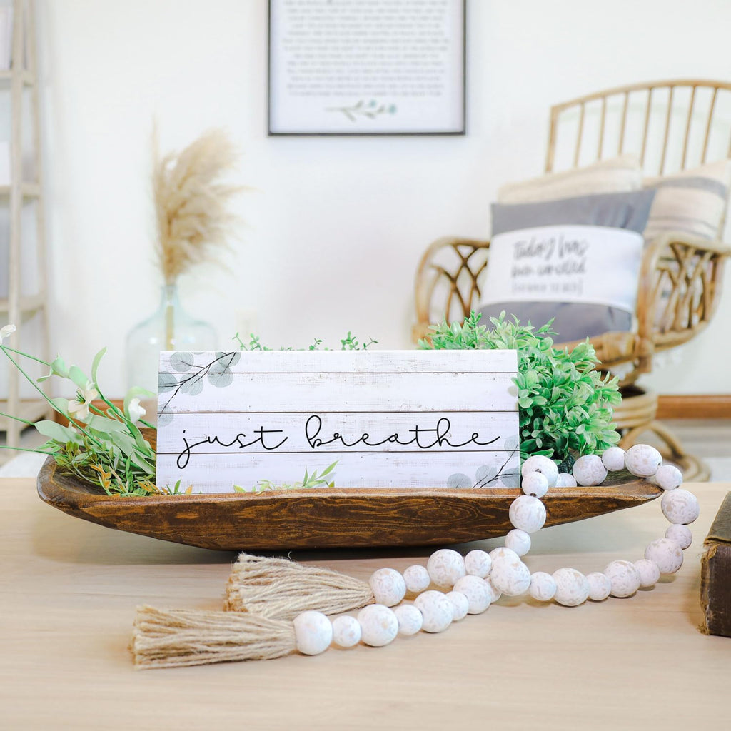 Simply Said, INC Lifestyle Collection Rustic Wooden Dough Bowl, Hand Carved Decorative Wood Bowl, Farmhouse Centerpiece Decor for or Table, Mantel, Coffee Table and Shelf Display, Made in USA