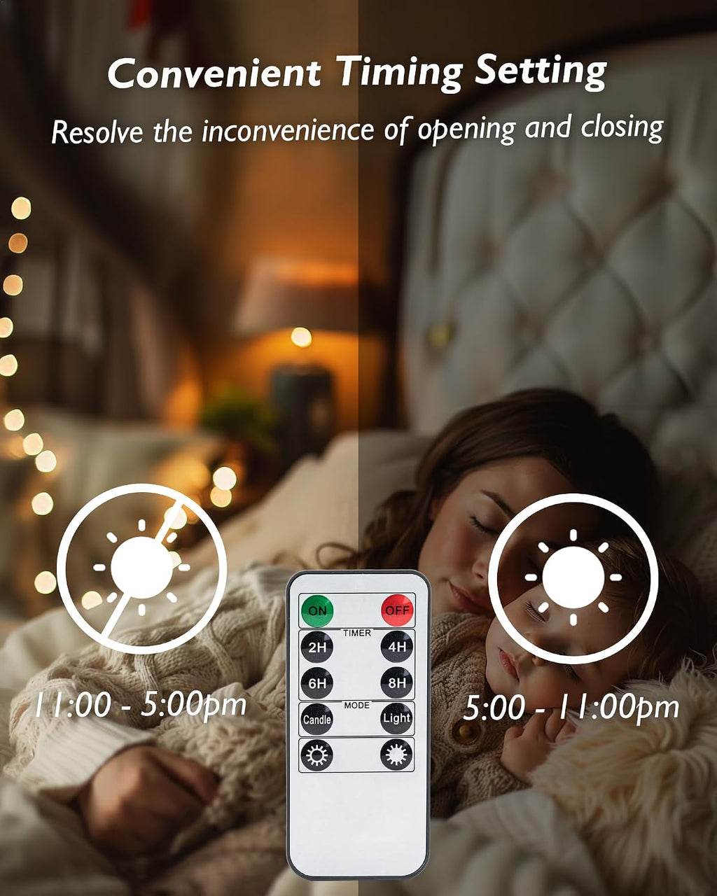 merrynights 12Pcs Remote Control LED Tea Lights,2/4/6/8H Timer,400+Hours