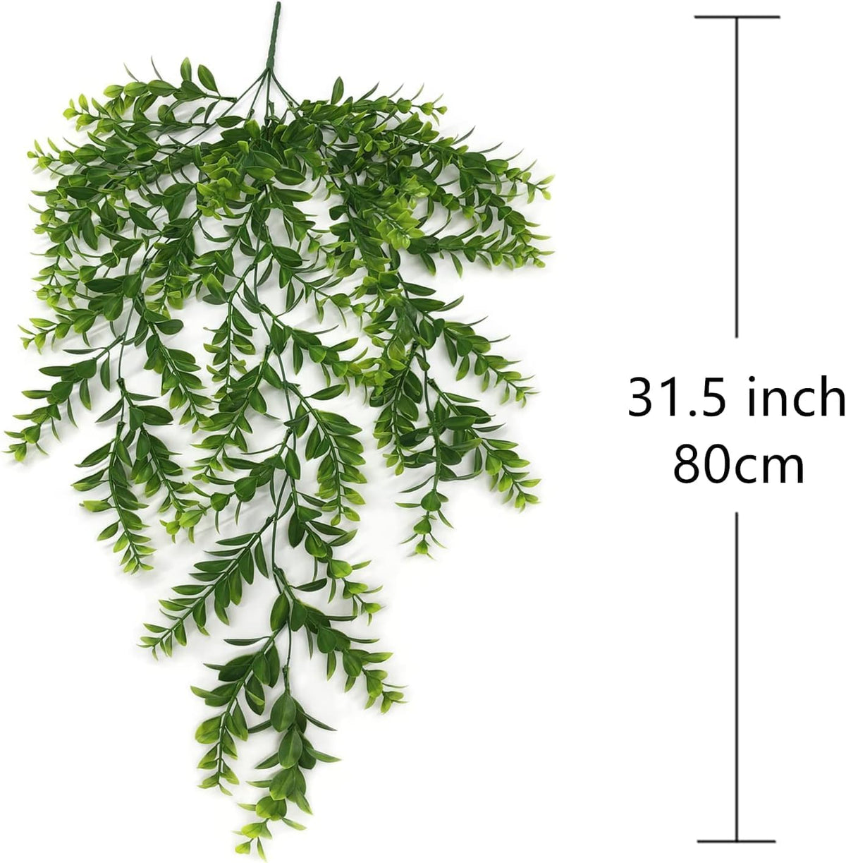 Artificial Hanging Plants, Fake Hanging Vines Plastic Greenery Garland Faux Ivy Leaves Vine Flowers for Outdoor Decor Indoor Home Garden Christmas Party Wedding DIY Bedroom Wall Decorations, 4 Pack
