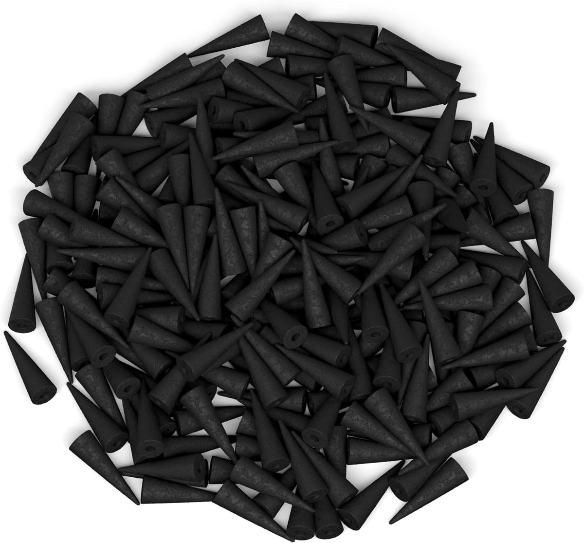 100 Unscented Charcoal Incense Cones 2" BACKFLOW - 100% Natural Blanks - Great for DIY Aromatherapy Incense Making, Waterfall Burner and Holder