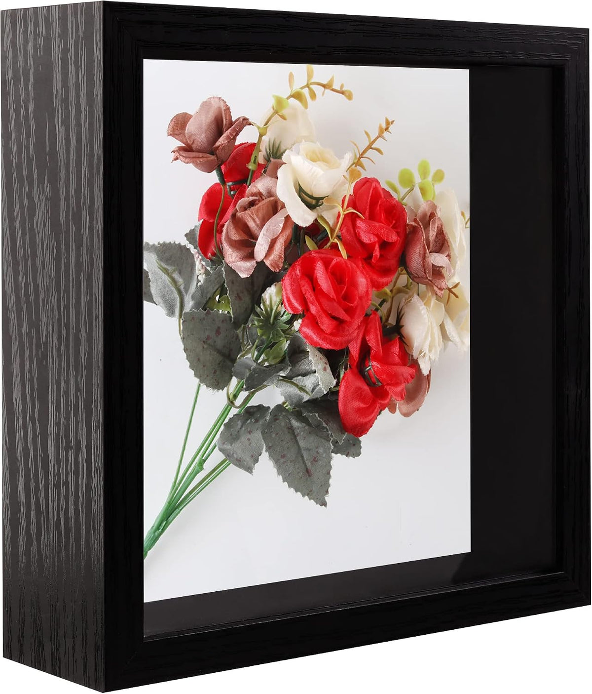 8x8 Shadow Box Frame,Display Case,Wood,3D,Thicker,Inner Deep 1.8In,Black