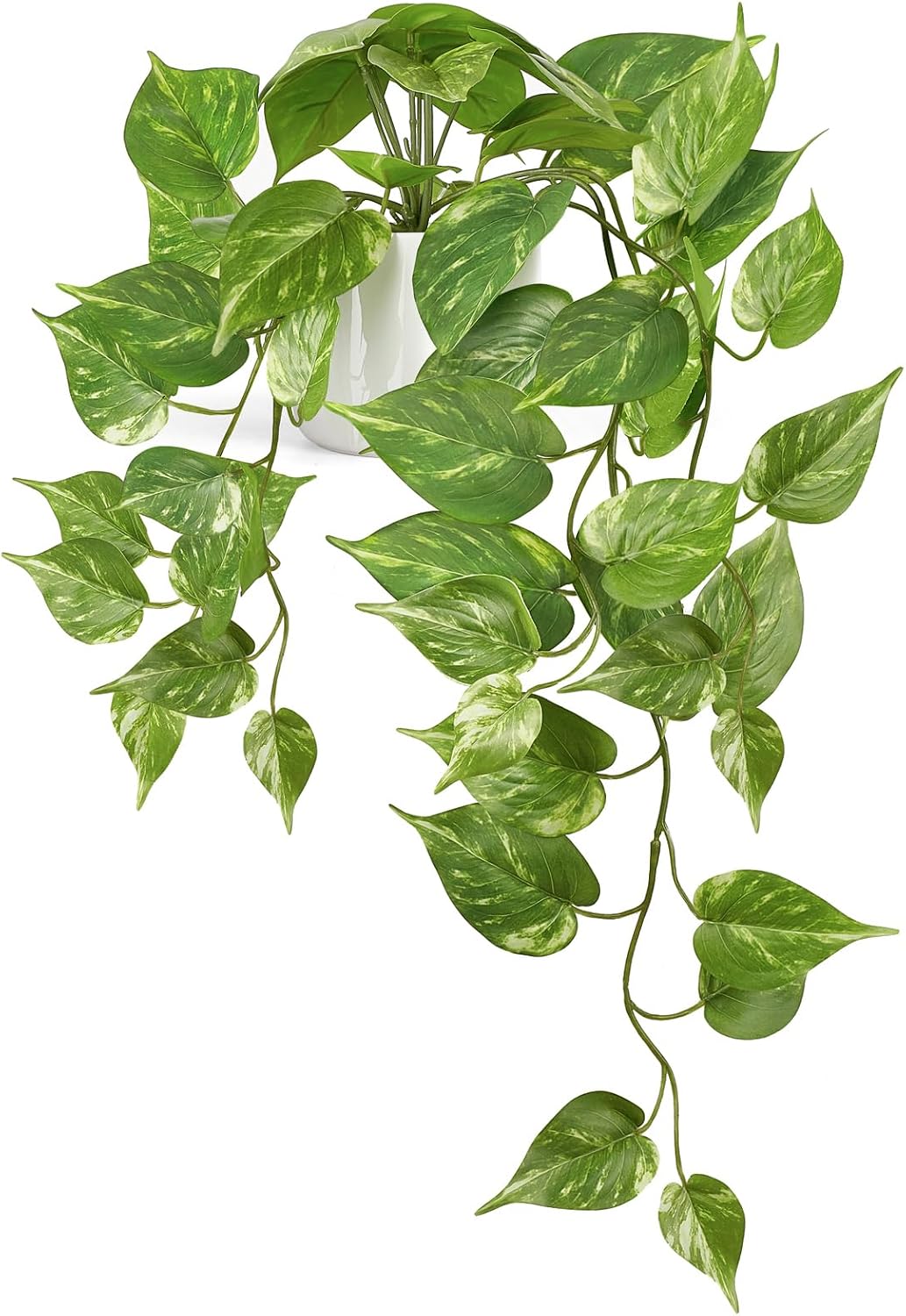 Mkono Fake Hanging Plants with Ceramic Pot, 25" Artificial Plants Indoor