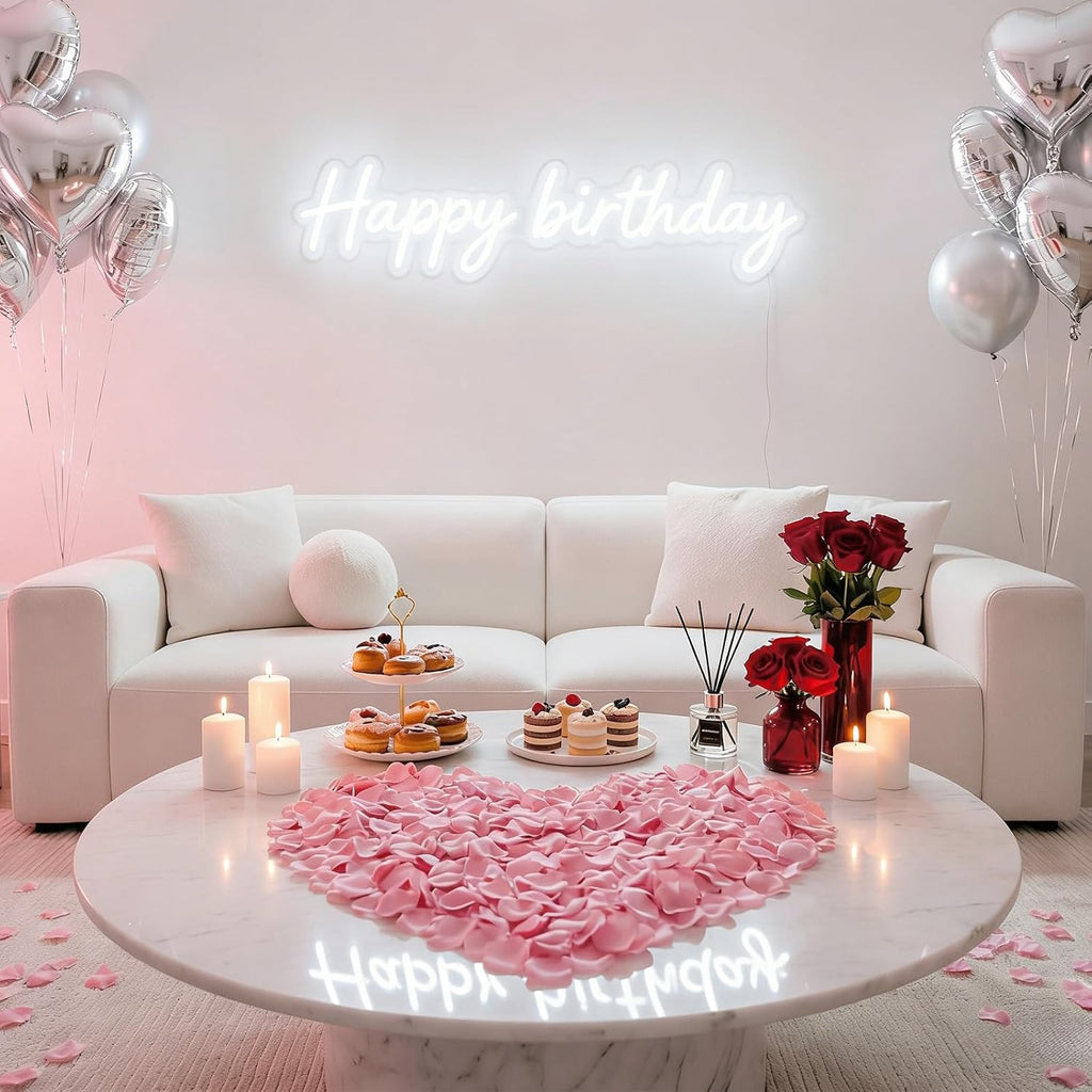 Anwyll 3000Pcs Pink Rose Petals - Artificial Faux Flowers Fake Rose Petals for Wedding Proposal Engagement Romantic Night Anniversary Valentine's Galentine's Day Decoration Home Room Party Decor