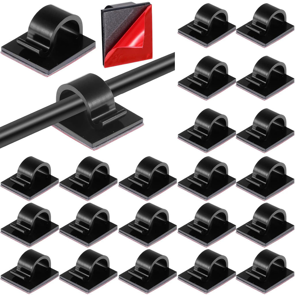Namalu 60 Pcs Mini Cable Clips Christmas Light Clips Hooks,Medium,Black