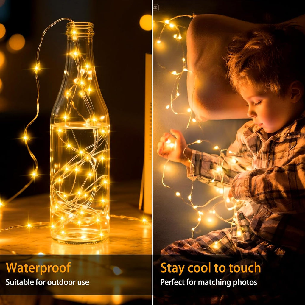 VOOKRY 32 Pcs Fairy Lights Battery Operated, 10 ft 30 LEDs String Lights