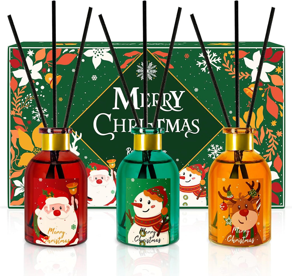 SCENTORINI Christmas Reed Diffuser Set with 18 Reed Sticks (5.3 Fl.oz)