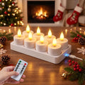 TOWPONICS Rechargeable LED Tea Lights, 8 Pack Flameless Candles