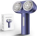 Fabric Shaver, Dual Motor Electric Lint Shaver for Clothes, 6 Blades, Purple