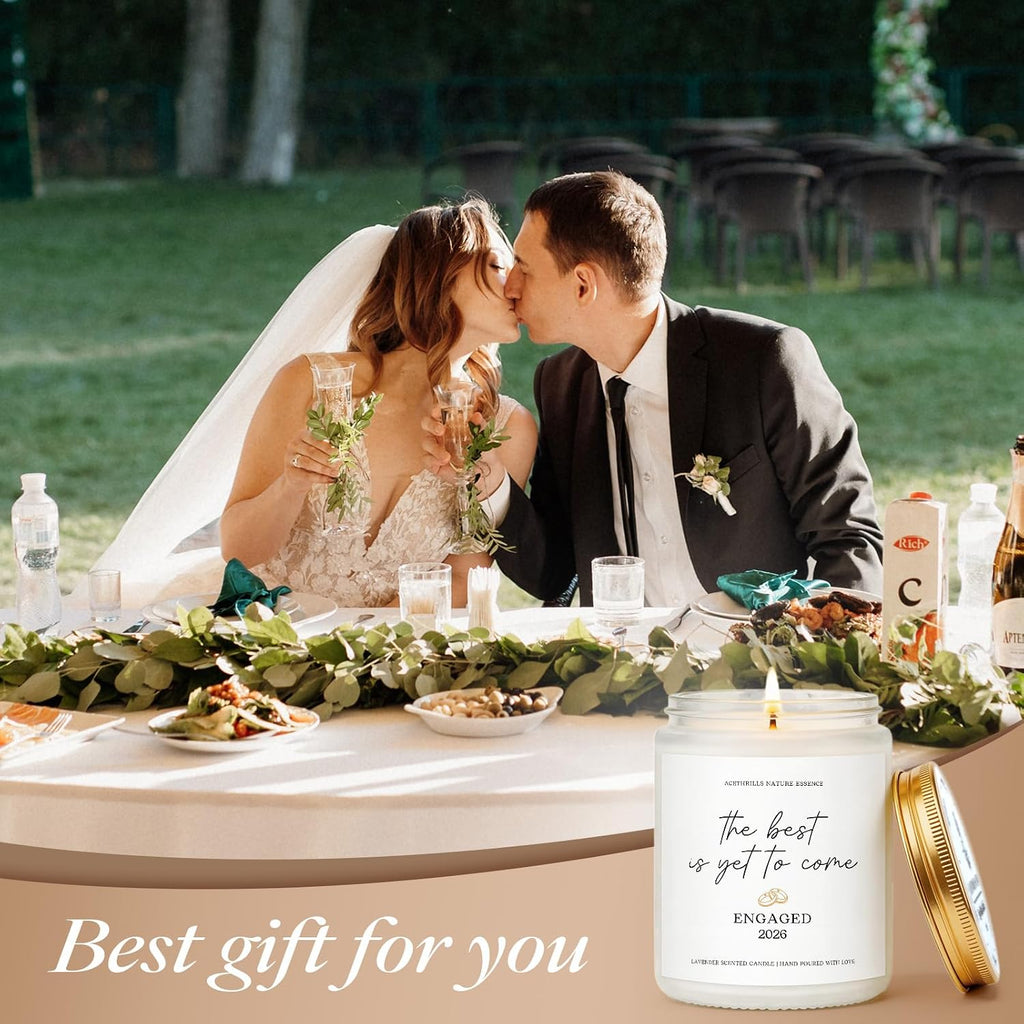 Engagement Gifts for Couples Women - 7 Oz Lavender Scented Candle