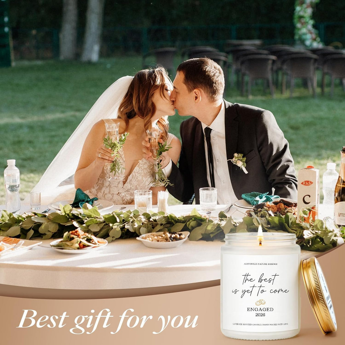 Engagement Gifts for Couples Women - 7 Oz Lavender Scented Candle