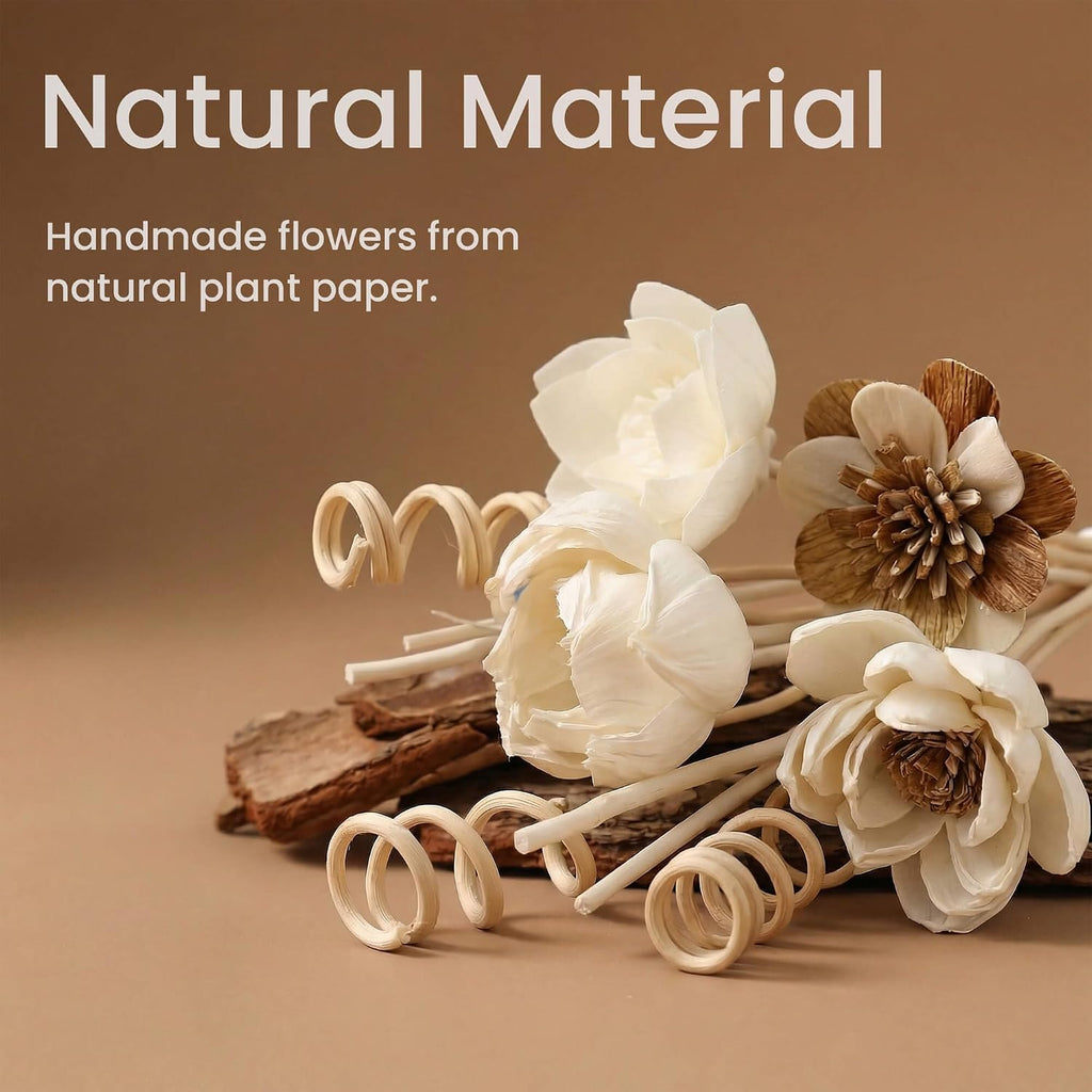 Reed Diffuser Sticks Set of 12 Natural Paper Flower for Home Decor