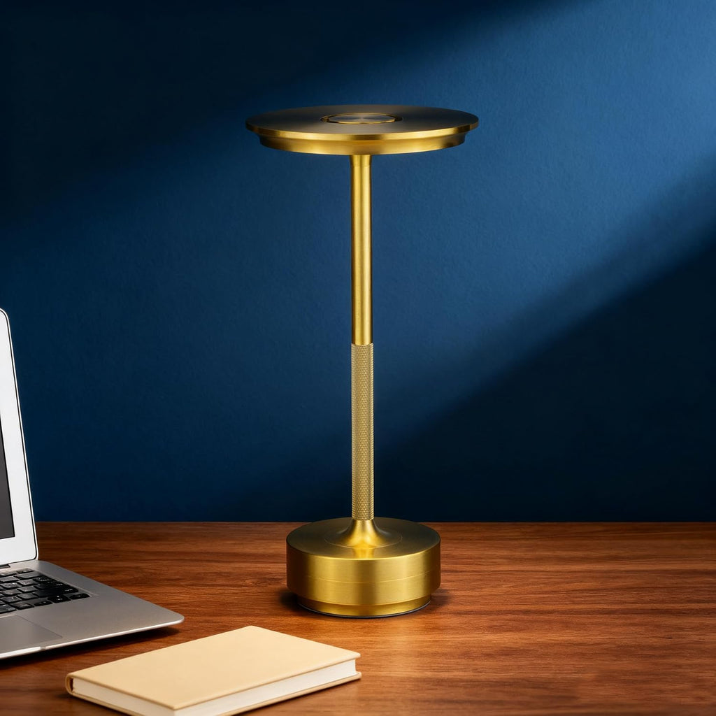UdoUto 2-Pack Cordless Table Lamps Rechargeable, Gold