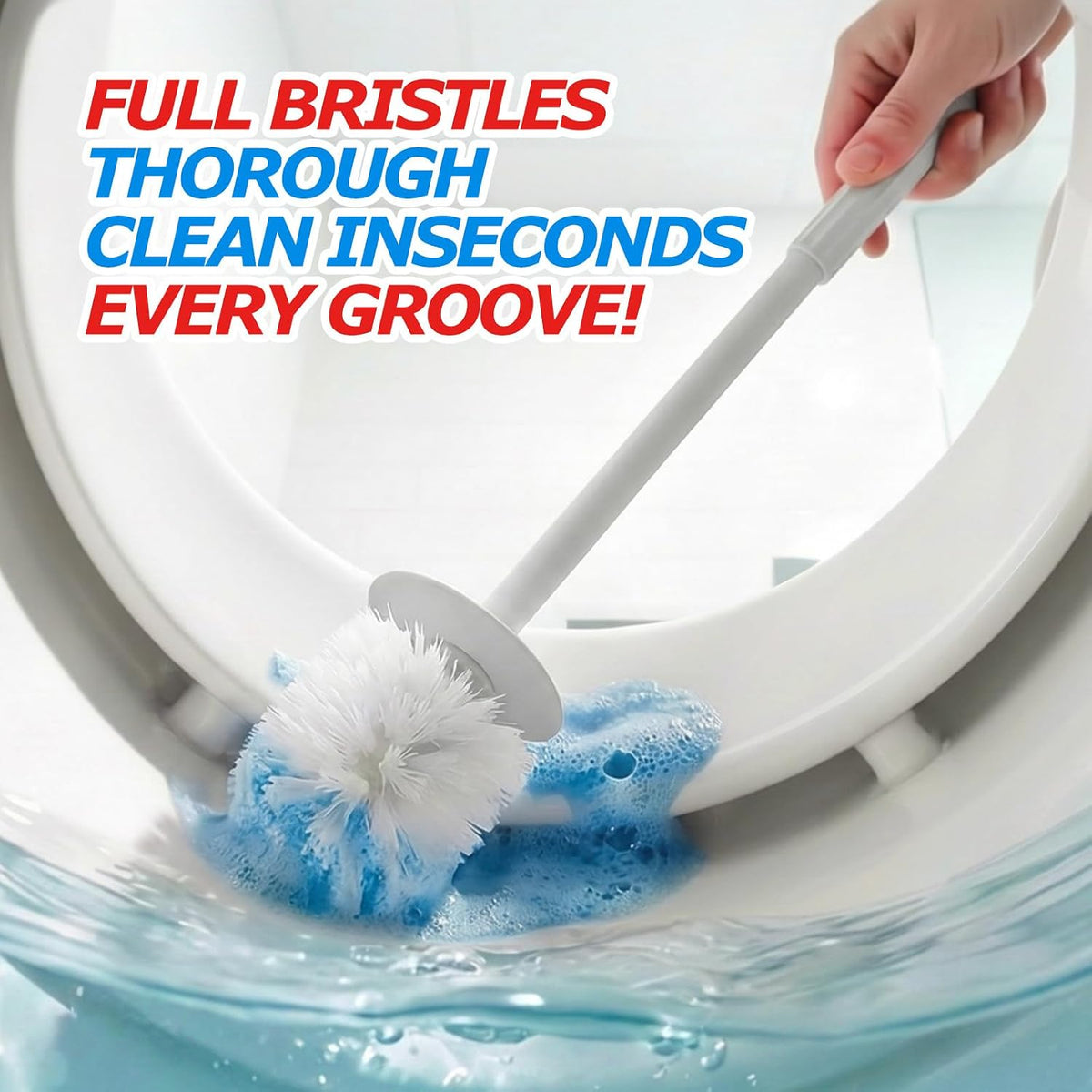 FORASTO 2Pack Toilet Bowl Brush and Holder Set - Restroom Cleaning Supplies