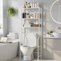 3-Tier Over Toilet Storage Cabinet, No Drilling, 64" H, White