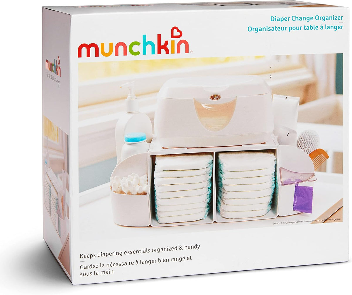 Munchkin® Diaper Caddy Organizer for Changing Table, Green/White