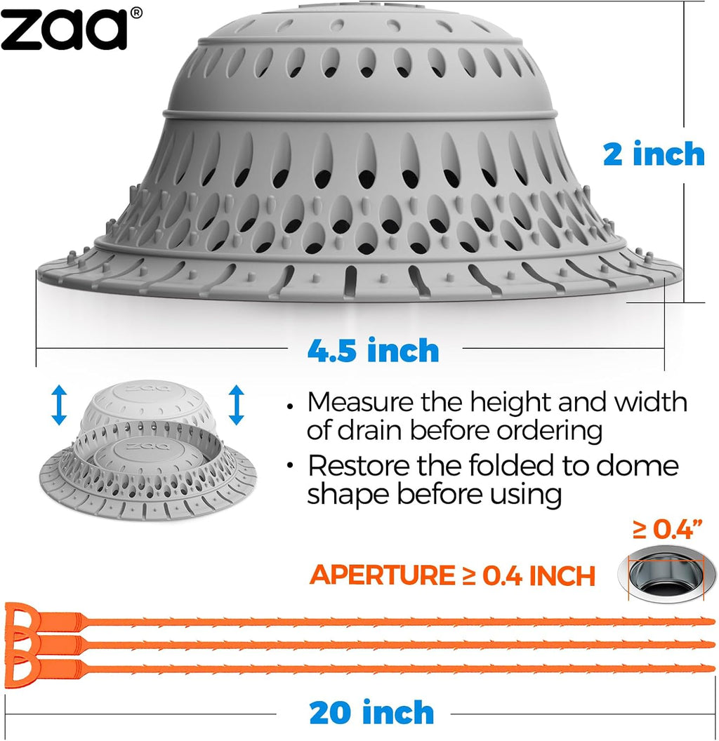 zaa Bathtub Drain Strainer Silicone Bathroom Stopper Fixture Accessories
