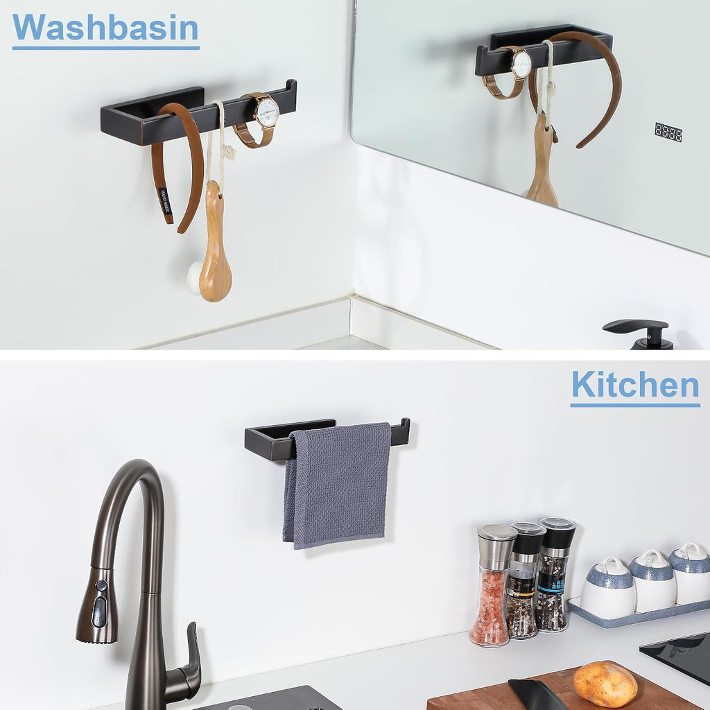 Sayayo Bathroom Hand Towel Holder, Oil Rubbed Bronze Towel Bar Wall Mounted