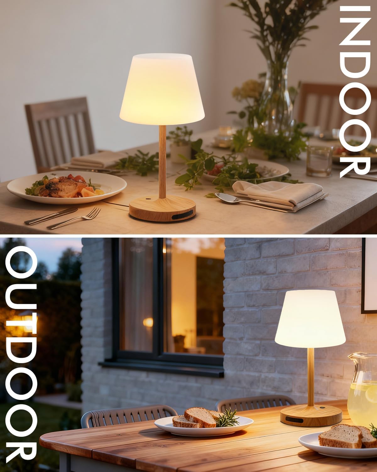 SAIWEYA Outdoor Waterproof Shower Lamp, 8000mAh Rechargeable Bathroom Lamp