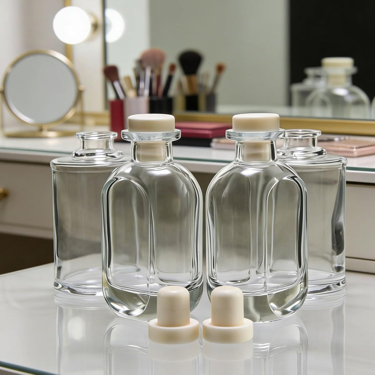 150ml Reed Diffuser Glass Bottles Fragrance Accessories Set of 4