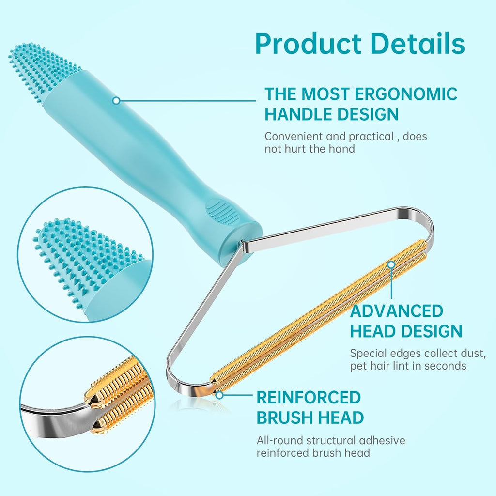 Pet Hair Remover, Dog Cat Carpet Rake, Lint Remover Shaver for Sofas-2pack