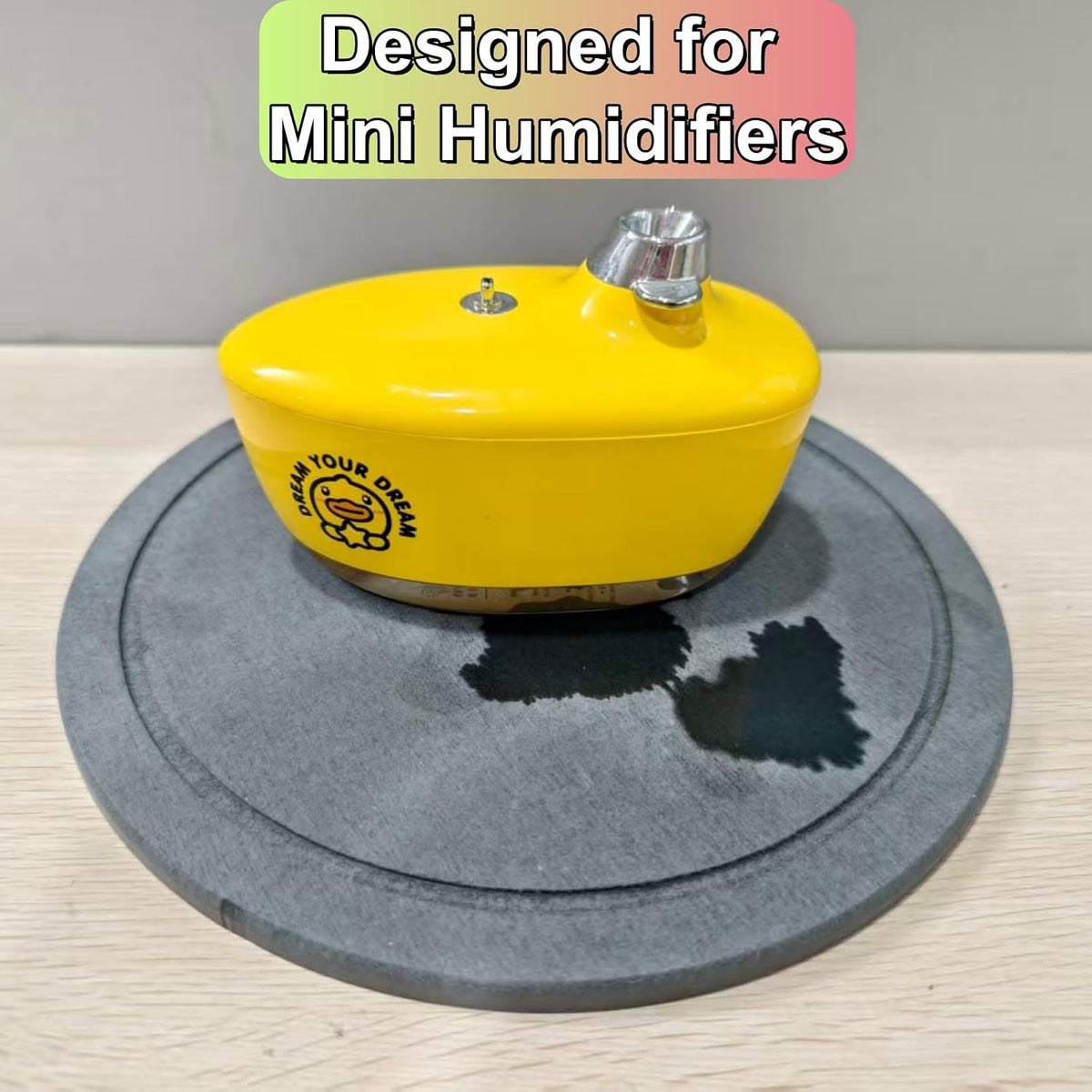 Stone Drying Mat for Mini Humidifiers,10" Round Water Absorbing Stone Tray