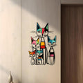 Cat Wall Art Decor Metal Iron Wall Sculptures Decor Gifts for Cat Lovers