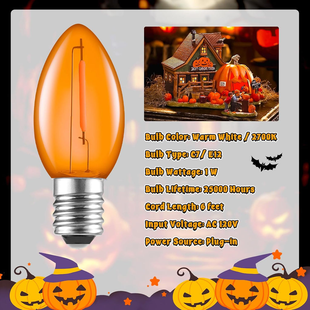Brightown 6ft Accessory Cord with Light Bulb for Halloween Decor