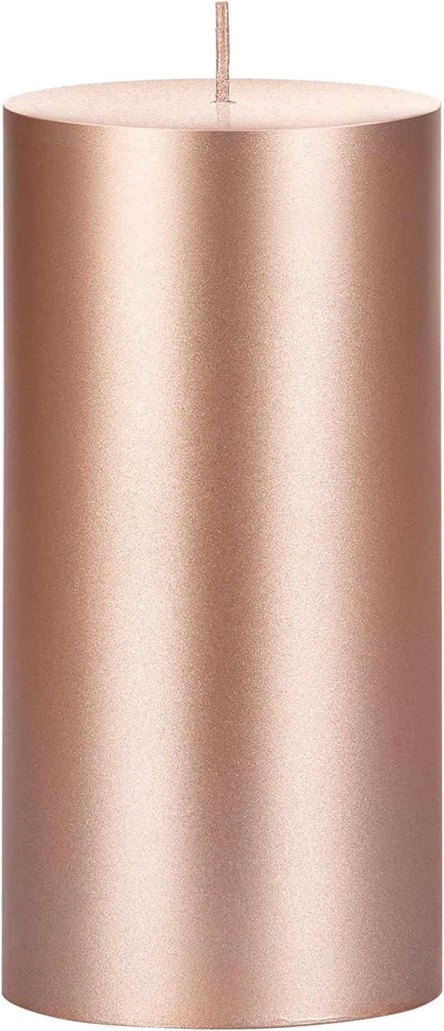 Mega Candles 1 pc Unscented Solid Rose Gold Pillar Candles, Hand Poured Premium Wax Candle 3 Inch x 6 Inch, Home Décor, Spas, Weddings, Occasions, Party, Centerpieces, Holidays, Vigils, Prayers