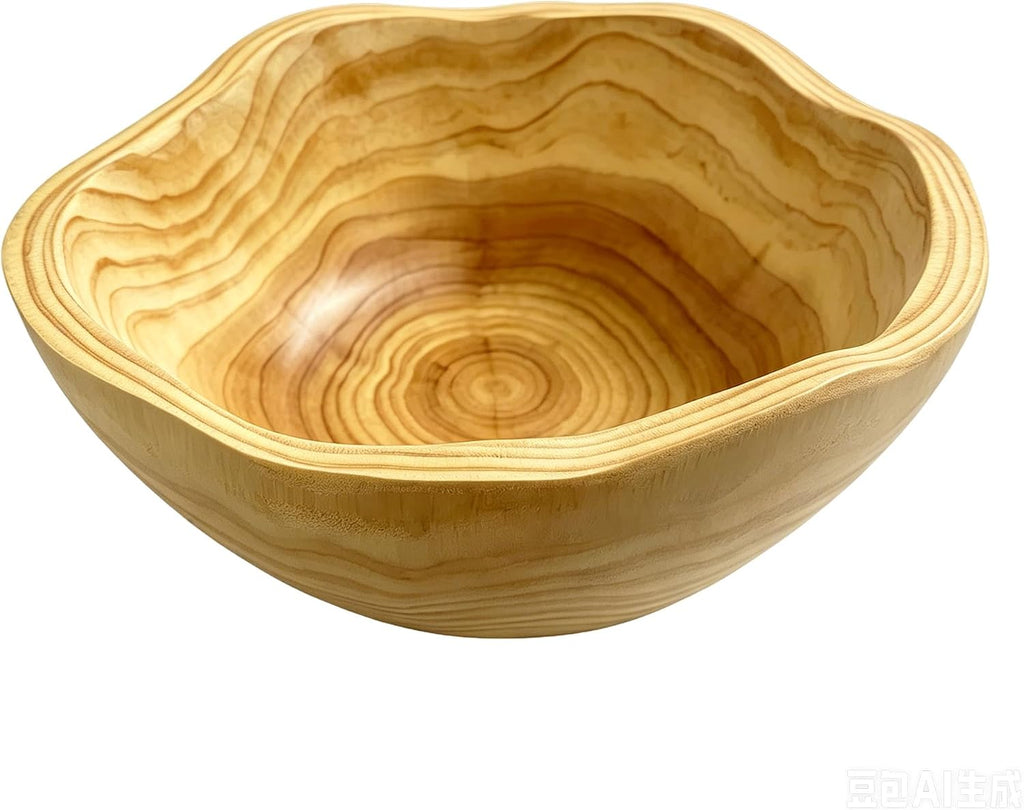 8-10 Inch Small Wooden Fruit Decorative Bowl for Kitchen Counter
