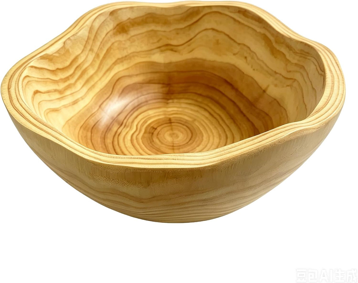 8-10 Inch Small Wooden Fruit Decorative Bowl for Kitchen Counter