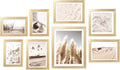 ArtbyHannah Gallery Wall Frame Set, 8 Pack Gold Picture Frames, Small