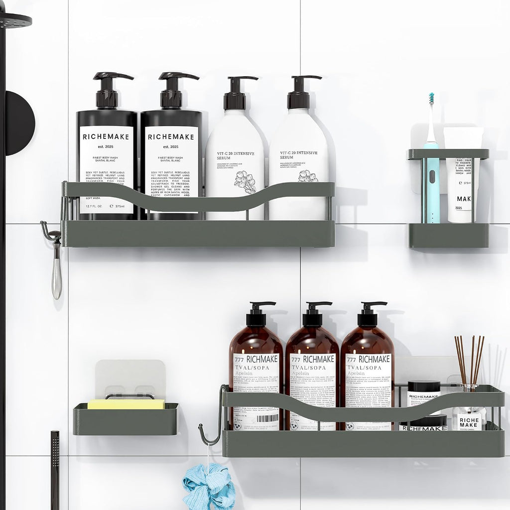 Heavy-Duty Shower Holder for Inside Shower, Light Gray