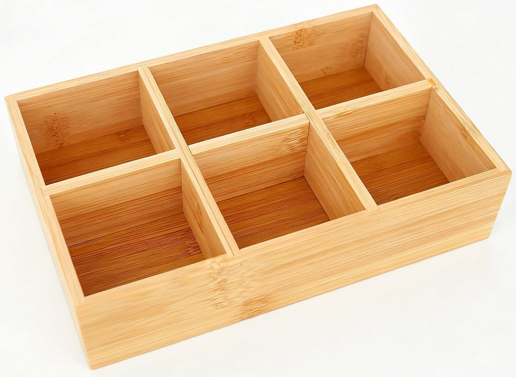 Closet Drawer Organizer Divider - 2 Pack Bamboo Holders Organizers