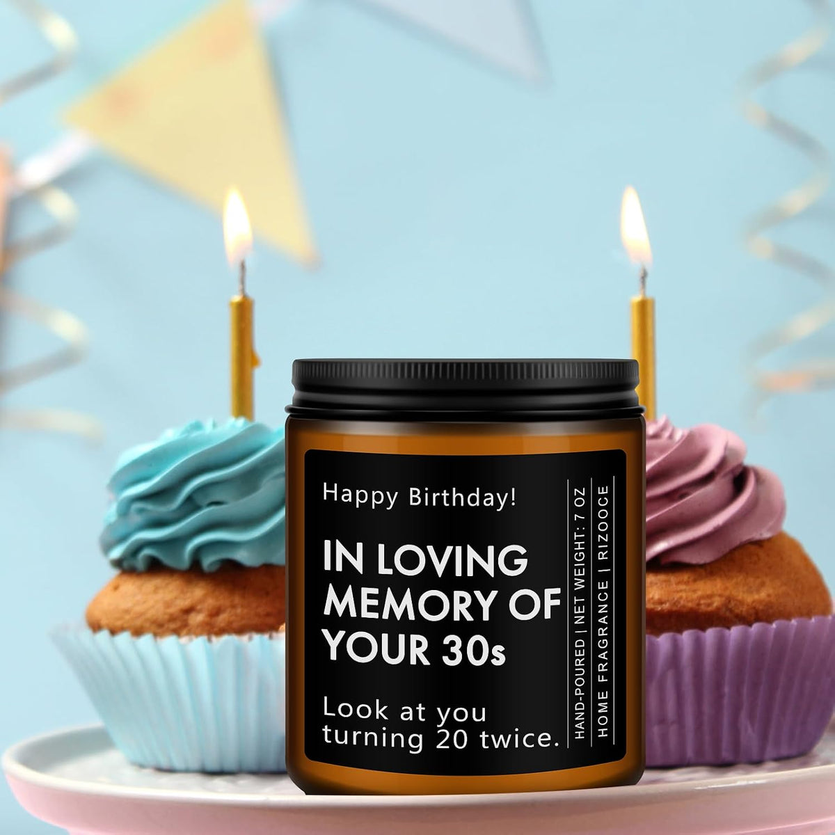 40th Birthday Gifts for Women Men, 1986 Birthday Scented Candle