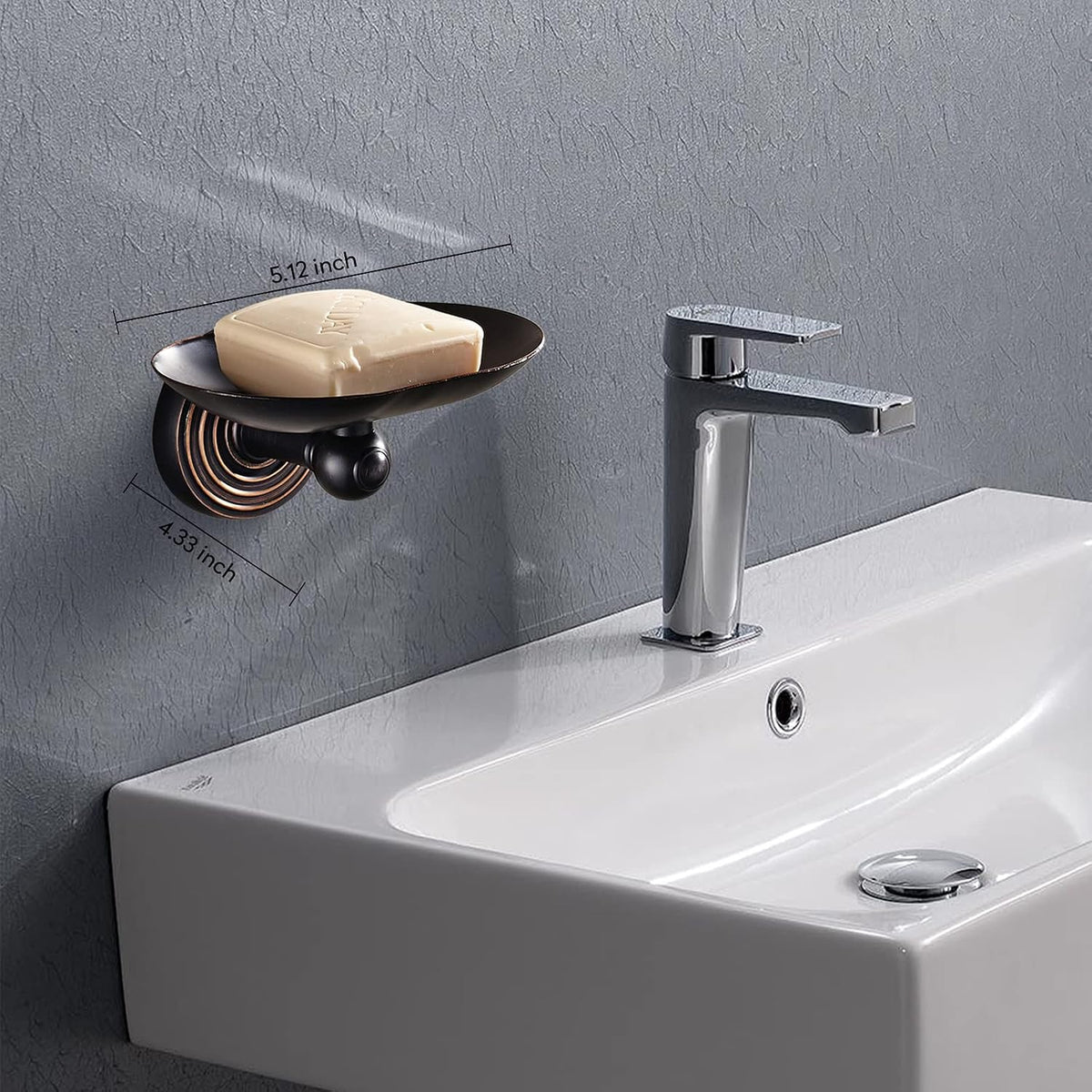 Leyden Bronze Soap Dish, Oil Rubbed Bronze Soap Holder Wall Mount Soap Basket Soap Tray Bathroom Organizer Drilling with Screws