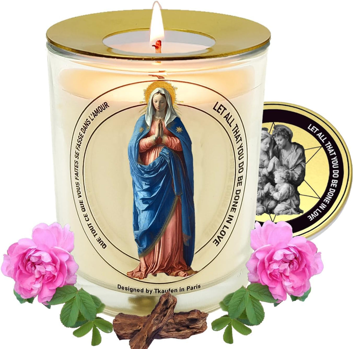 Our Blessing Mother Virgin Mary Rose Fragrance Candle 50H