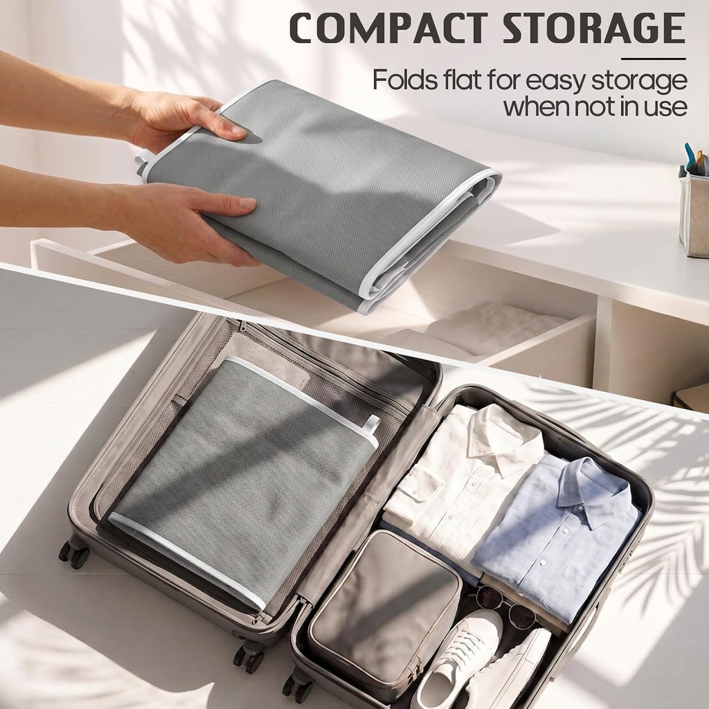 Hanging Closet Organizer with Side Pockets, 5-Shelf Foldable Closet Storage