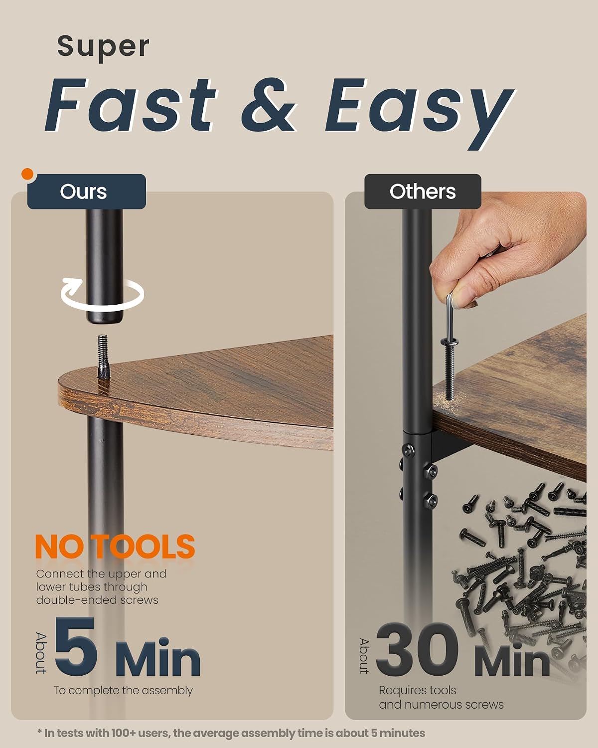 SONGMICS HOME 5-Tier Corner Shelf, Toolless Assembly
