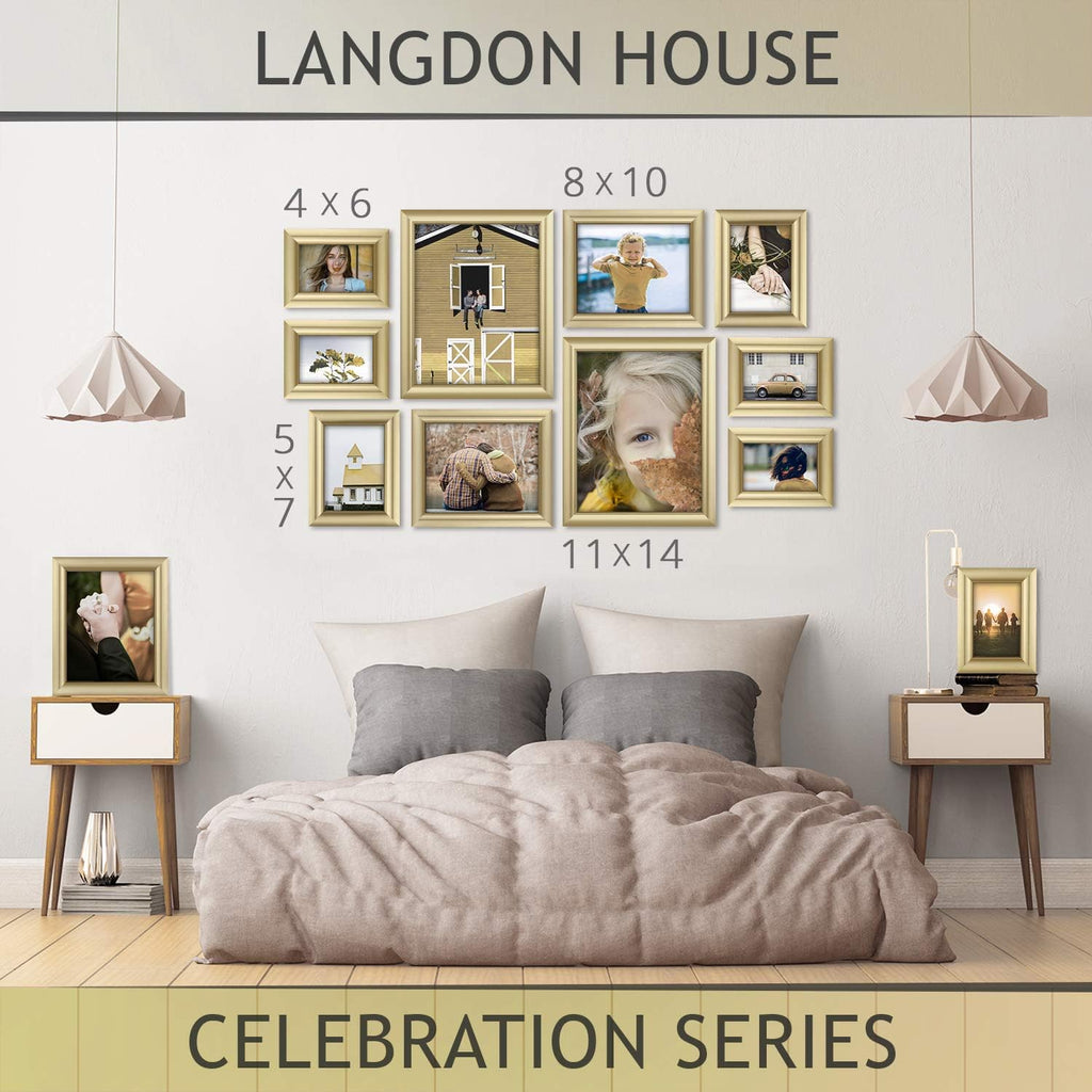 Langdon House 8x10 Picture Frames - Gold, 3 Pack - Celebration Collection